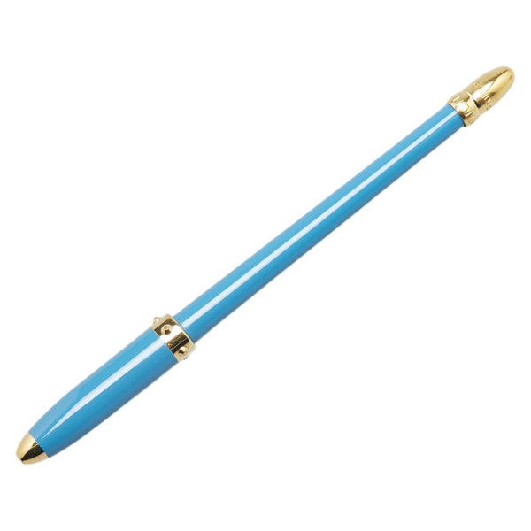 ルイ ヴィトン スティロアジェンダGM ボールペン N75019 ライトブルー ゴールド メッキ メンズ LOUIS VUITTON 【中古】