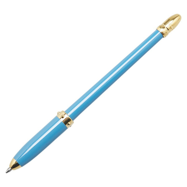 ルイ ヴィトン スティロアジェンダGM ボールペン N75019 ライトブルー ゴールド メッキ メンズ LOUIS VUITTON 【中古】