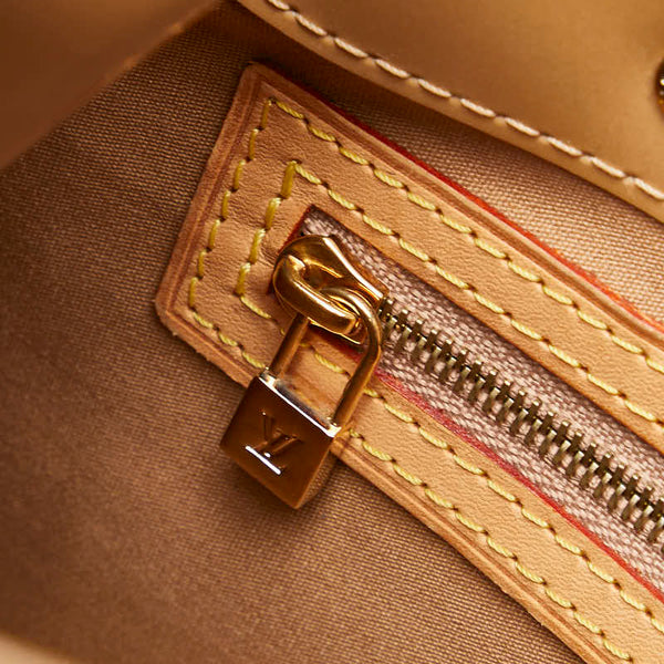 ルイ ヴィトン モノグラム ヴェルニ リードPM ハンドバッグ M91146 ブロンズ ブラウン パテントレザー レディース LOUIS VUITTON 【中古】
