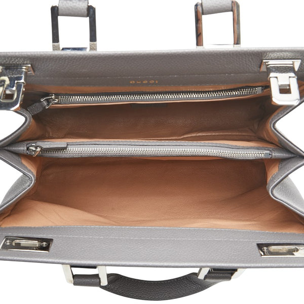 グッチ ズゥミ スモール ハンドバッグ ショルダーバッグ 2WAY 569712 グレー レザー レディース GUCCI 【中古】