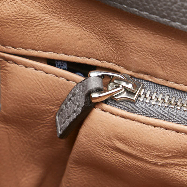 グッチ ズゥミ スモール ハンドバッグ ショルダーバッグ 2WAY 569712 グレー レザー レディース GUCCI 【中古】