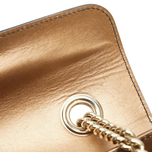 グッチ グッチシマ エミリー チェーン ワンショルダーバッグ 295402 ブラウン ゴールド レザー レディース GUCCI 【中古】