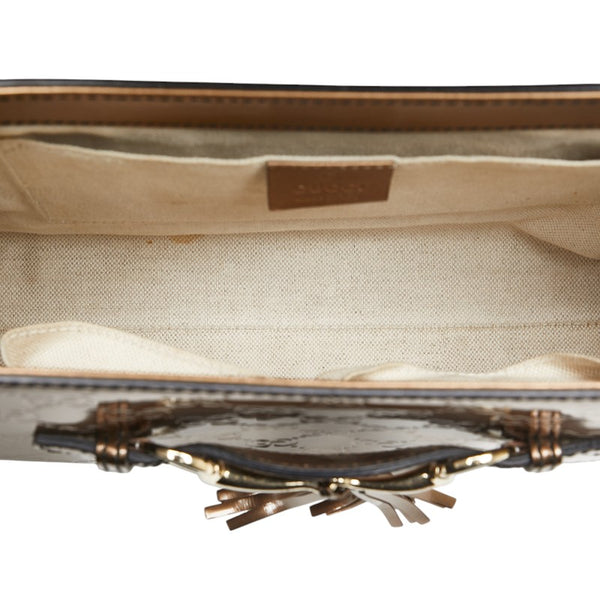 グッチ グッチシマ エミリー チェーン ワンショルダーバッグ 295402 ブラウン ゴールド レザー レディース GUCCI 【中古】