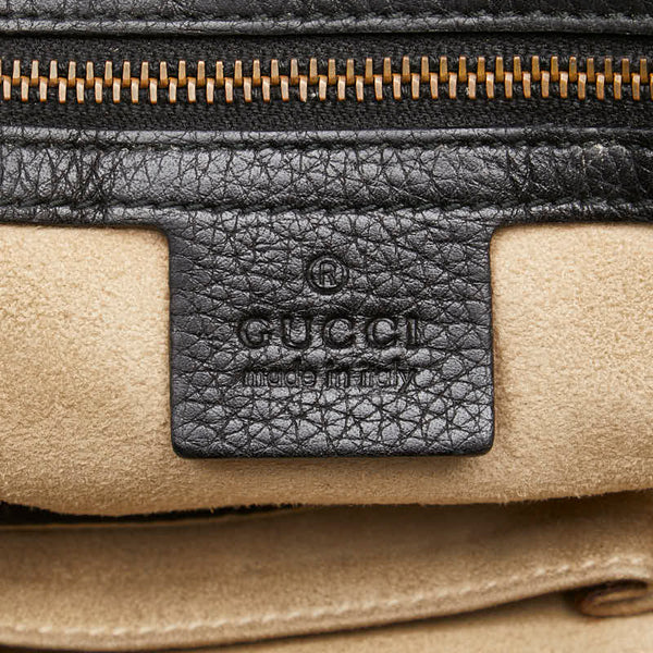 グッチ ダブルG ハンドバッグ ボストンバッグ 251813 ブラック レザー レディース GUCCI 【中古】