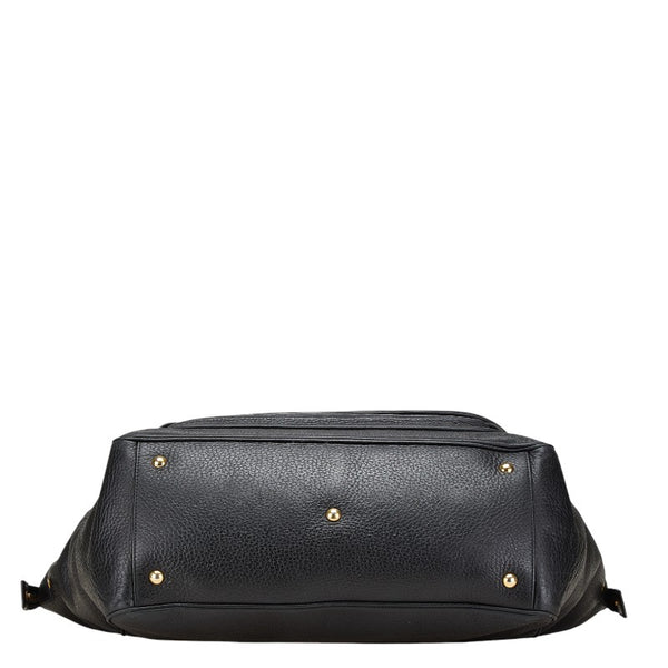 グッチ ダブルG ハンドバッグ ボストンバッグ 251813 ブラック レザー レディース GUCCI 【中古】