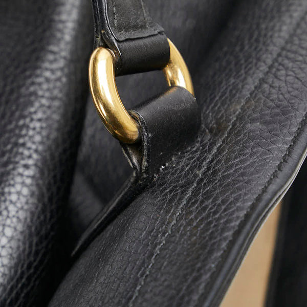 グッチ ダブルG ハンドバッグ ボストンバッグ 251813 ブラック レザー レディース GUCCI 【中古】