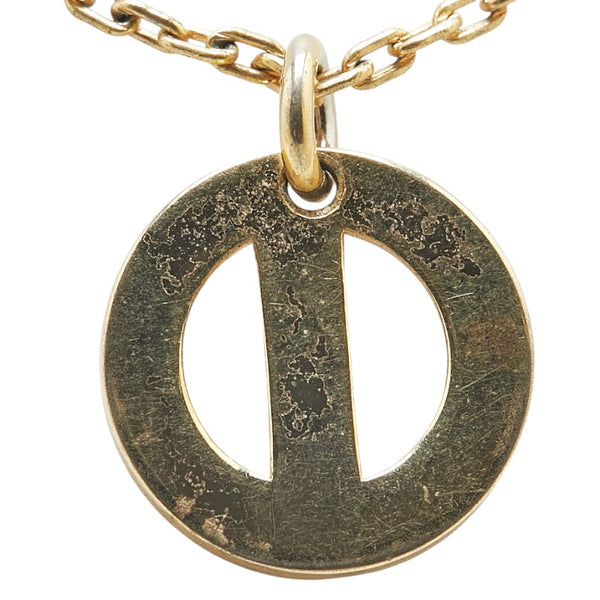 ディオール CDロゴ ネックレス ゴールド メッキ レディース Dior 【中古】