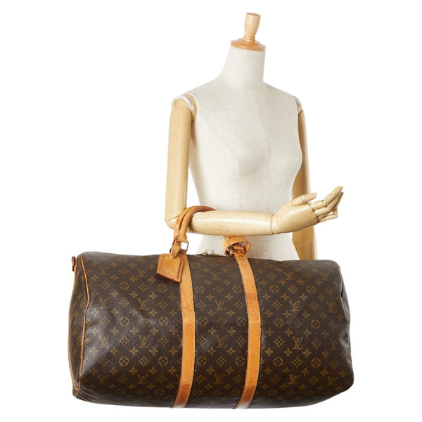 ルイ ヴィトン モノグラム キーポル バンドリエール 55 ボストンバッグ M41414 ブラウン PVC レザー レディース LOUIS VUITTON 【中古】