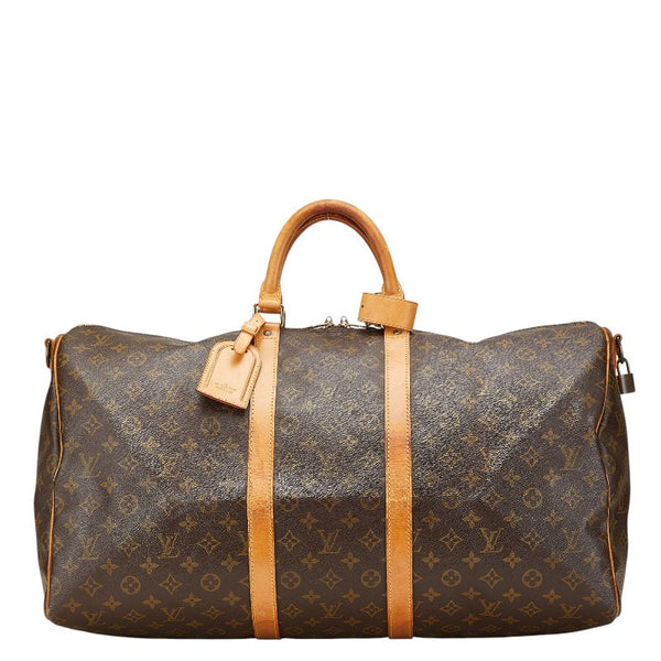 ルイ ヴィトン モノグラム キーポル バンドリエール 55 ボストンバッグ M41414 ブラウン PVC レザー レディース LOUIS VUITTON 【中古】