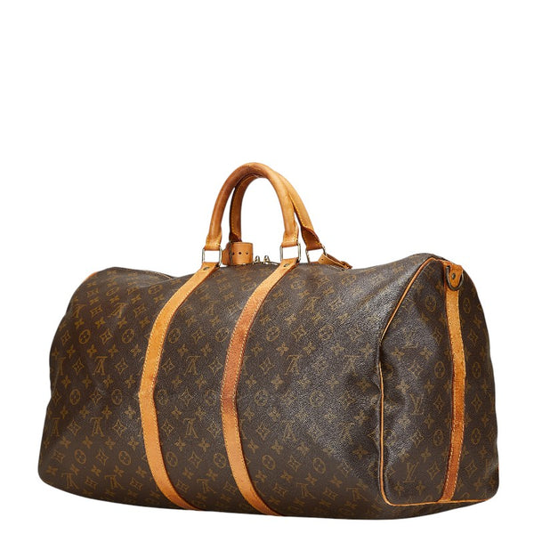 ルイ ヴィトン モノグラム キーポル バンドリエール 55 ボストンバッグ M41414 ブラウン PVC レザー レディース LOUIS VUITTON 【中古】