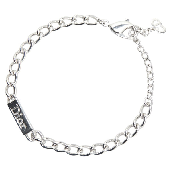 ディオール ロゴプレート ブレスレット メッキ レディース Dior 【中古】