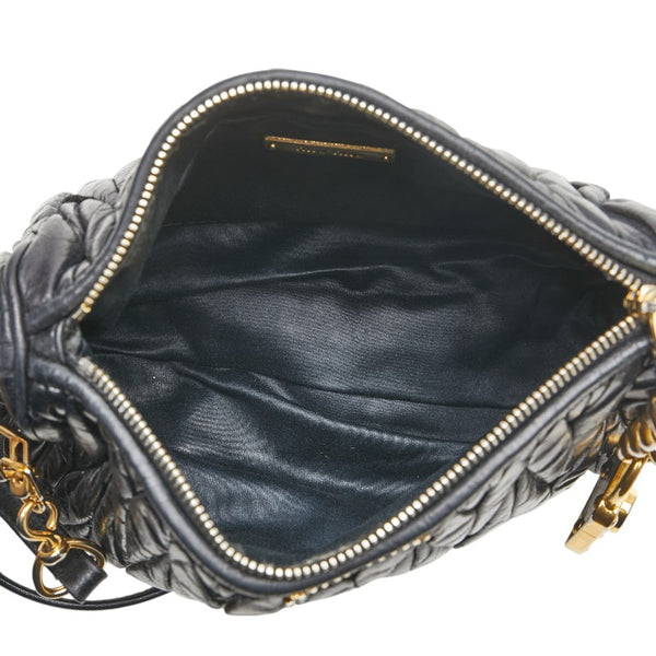 ミュウミュウ マテラッセ ハンドバッグ ショルダーバッグ 5N1521 ブラック レザー レディース MIUMIU 【中古】