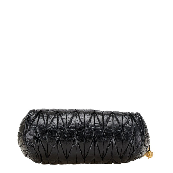 ミュウミュウ マテラッセ ハンドバッグ ショルダーバッグ 5N1521 ブラック レザー レディース MIUMIU 【中古】