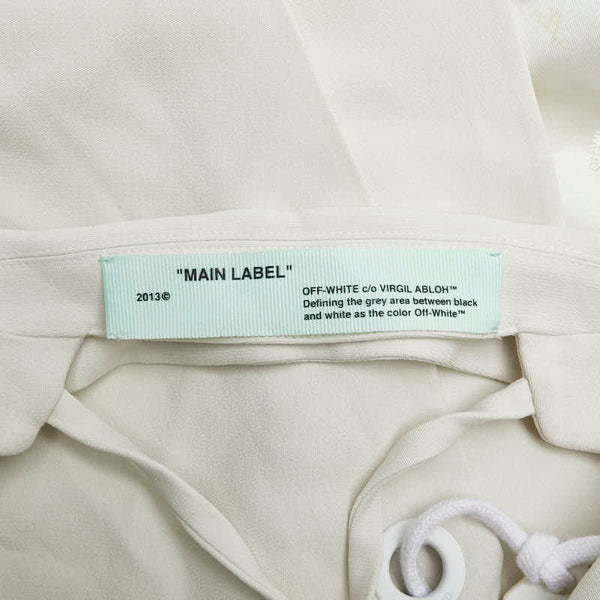 オフホワイト FWRAP GILET ベスト ジレ サイズ：44 ホワイト ブルー アセテート ビスコース レディース OFF-WHITE 【中古】