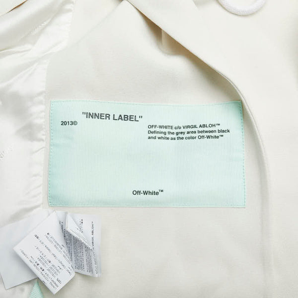 オフホワイト FWRAP GILET ベスト ジレ サイズ：44 ホワイト ブルー アセテート ビスコース レディース OFF-WHITE 【中古】