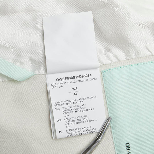 オフホワイト FWRAP GILET ベスト ジレ サイズ：44 ホワイト ブルー アセテート ビスコース レディース OFF-WHITE 【中古】