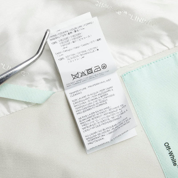 オフホワイト FWRAP GILET ベスト ジレ サイズ：44 ホワイト ブルー アセテート ビスコース レディース OFF-WHITE 【中古】