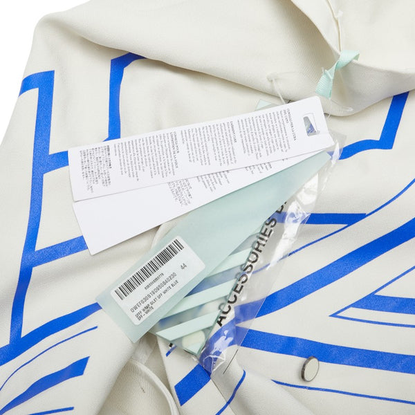 オフホワイト FWRAP GILET ベスト ジレ サイズ：44 ホワイト ブルー アセテート ビスコース レディース OFF-WHITE 【中古】