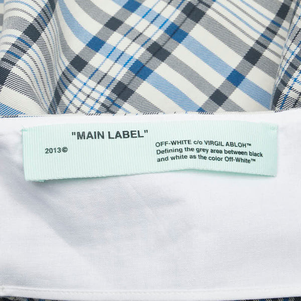 オフホワイト タータンチェック ワンピース ドレス サイズ：38 ホワイト マルチカラー コットン レディース OFF-WHITE 【中古】