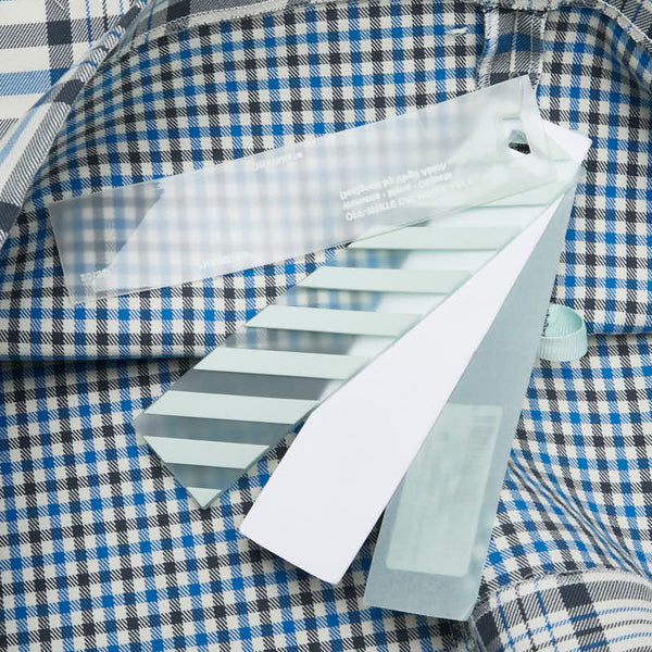 オフホワイト タータンチェック ワンピース ドレス サイズ：38 ホワイト マルチカラー コットン レディース OFF-WHITE 【中古】