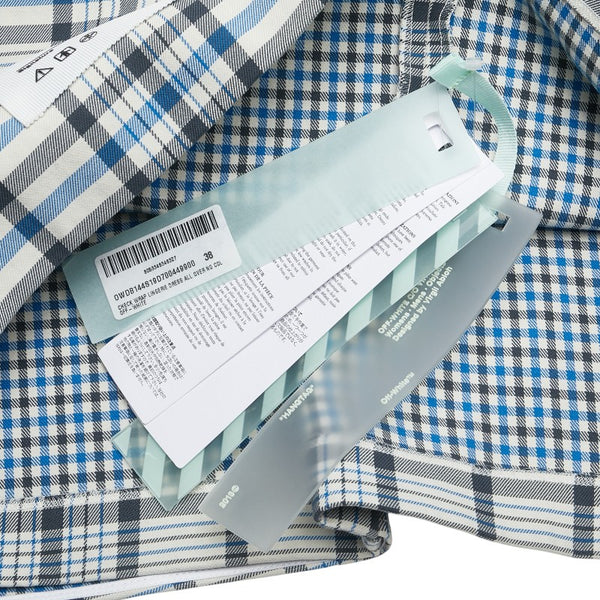 オフホワイト タータンチェック ワンピース ドレス サイズ：38 ホワイト マルチカラー コットン レディース OFF-WHITE 【中古】