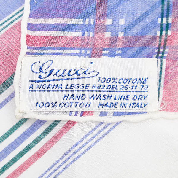 グッチ スカーフ ハンカチ ホワイト マルチカラー コットン レディース GUCCI 【中古】
