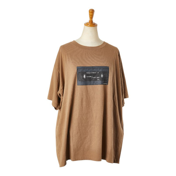 エムエムシックス VIDEO TAPE PRINT TEE Tシャツ サイズ：S ブラウン コットン メンズ MM6 【中古】