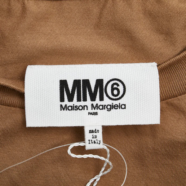 エムエムシックス VIDEO TAPE PRINT TEE Tシャツ サイズ：S ブラウン コットン メンズ MM6 【中古】