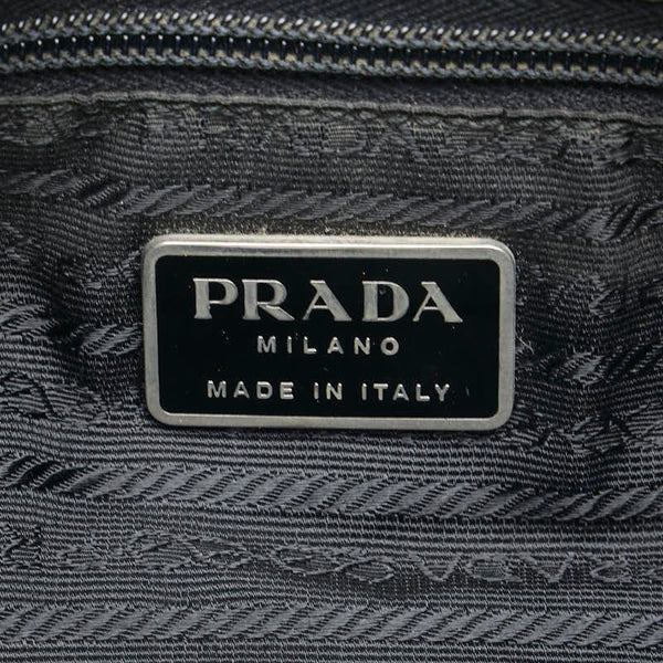 プラダ 三角ロゴプレート トートバッグ グリーン ナイロン レディース PRADA 【中古】