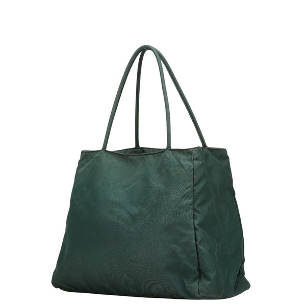 プラダ 三角ロゴプレート トートバッグ グリーン ナイロン レディース PRADA 【中古】