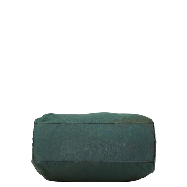 プラダ 三角ロゴプレート トートバッグ グリーン ナイロン レディース PRADA 【中古】