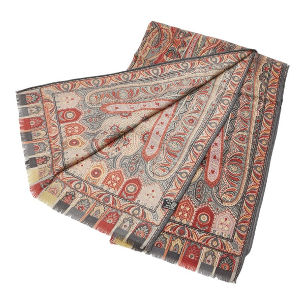 エトロ 総柄 マフラー ストール ショール マルチカラー ウール レディース ETRO 【中古】