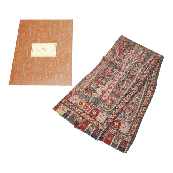 エトロ 総柄 マフラー ストール ショール マルチカラー ウール レディース ETRO 【中古】