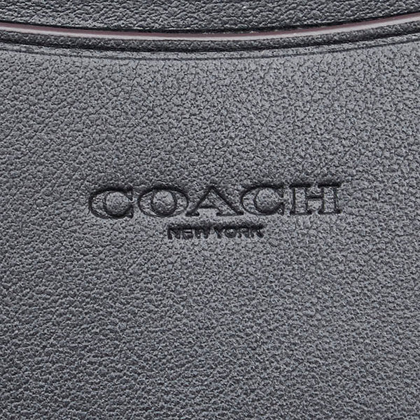 コーチ シグネチャー 名刺入れ ブラック PVC レザー レディース COACH 【中古】