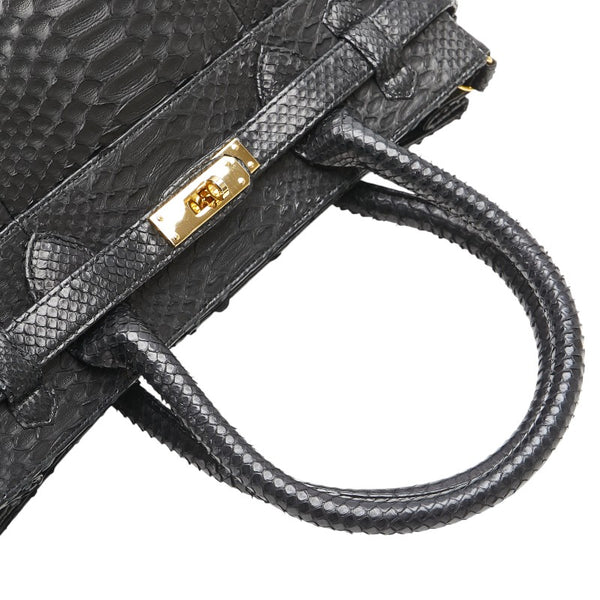 MODE KAORU モード カオル ハンドバッグ ブラック パイソン レザー レディース 【中古】