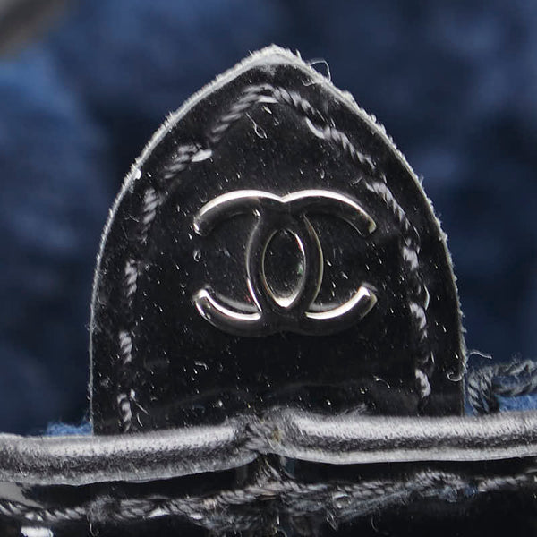 シャネル ココマーク キルティング ブーツ サイズ：35 1/2 C ブラウン ブラック ムートン パテントレザー レディース CHANEL 【中古】