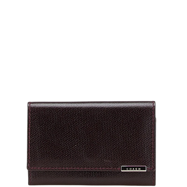 コーチ キーケース ワインレッド レザー レディース COACH 【中古】