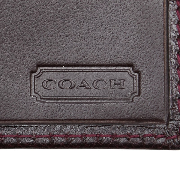 コーチ キーケース ワインレッド レザー レディース COACH 【中古】