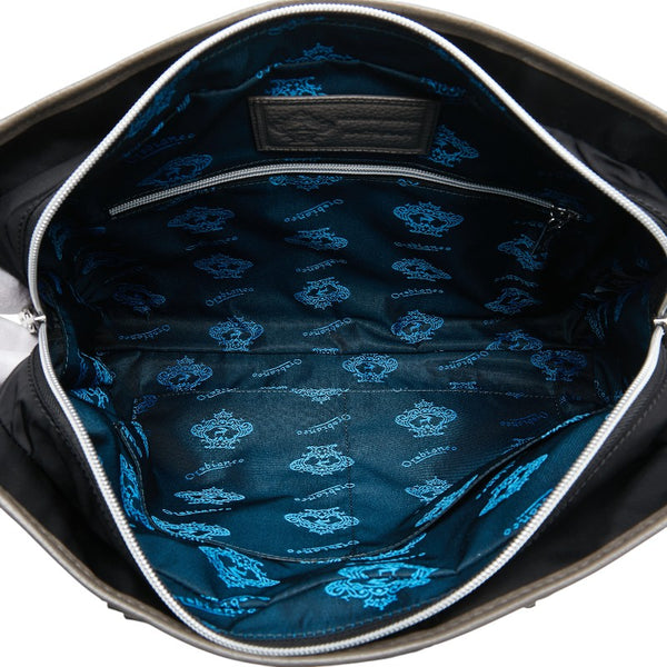 オロビアンコ ビジネスバッグ ショルダーバッグ 2WAY ブラック グレージュ ナイロン レザー メンズ Orobianco 【中古】