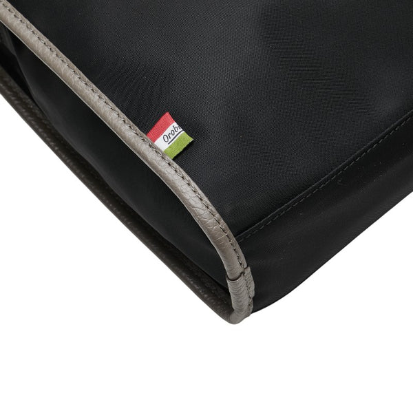 オロビアンコ ビジネスバッグ ショルダーバッグ 2WAY ブラック グレージュ ナイロン レザー メンズ Orobianco 【中古】