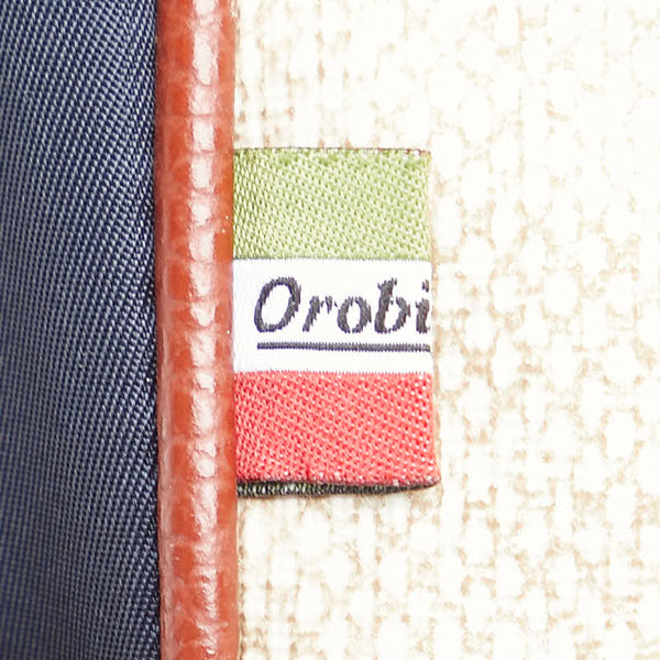 オロビアンコ 斜め掛け ショルダーバッグ ネイビー ブラウン ベージュ ナイロン レザー メンズ Orobianco 【中古】