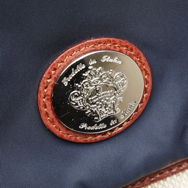 オロビアンコ 斜め掛け ショルダーバッグ ネイビー ブラウン ベージュ ナイロン レザー メンズ Orobianco 【中古】