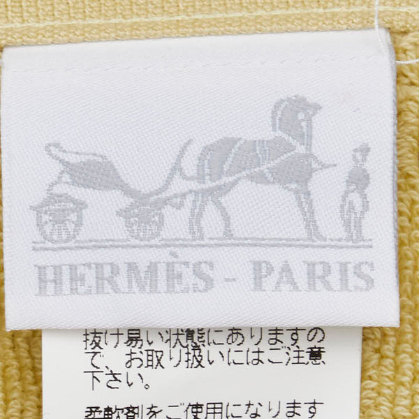 エルメス ハンドタオル バスタオル フェイスタオル 3点セット ライトグリーン イエロー系 コットン レディース HERMES 【中古】