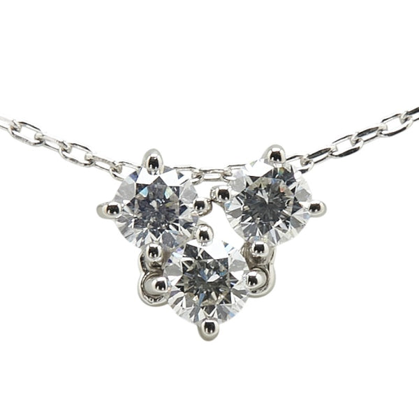 ヴァンドーム Pt950 プラチナ Pt850 プラチナ ダイヤ0.35ct ペンダントネックレス レディース VANDOME 【中古】