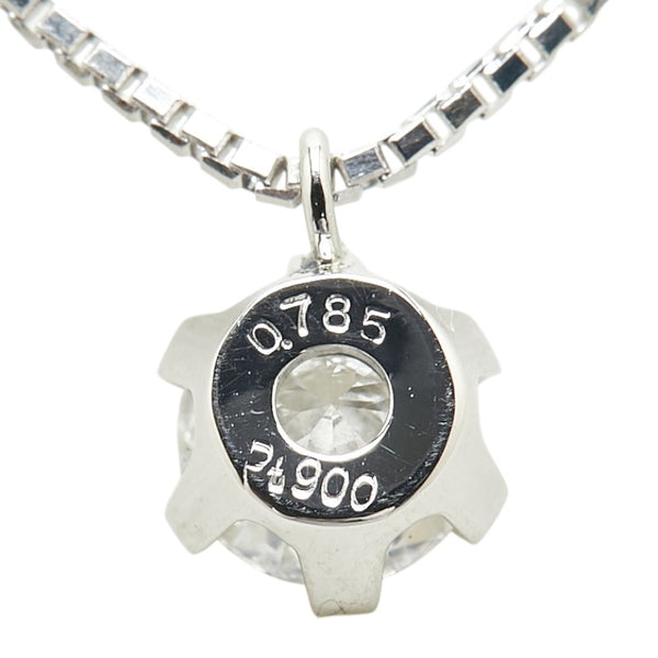 Pt900 プラチナ Pt850 プラチナ ダイヤ0.785ct プチ ネックレス レディース 【中古】