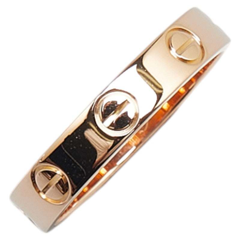 カルティエ ミニラブリング リング 指輪 #50 CRB4085250 K18PG ピンクゴールド レディース CARTIER 【中古】