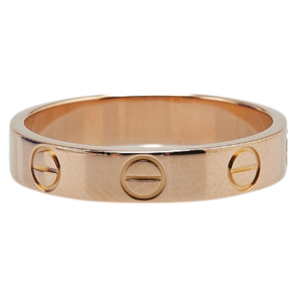 カルティエ ミニラブリング リング 指輪 #50 CRB4085250 K18PG ピンクゴールド レディース CARTIER 【中古】
