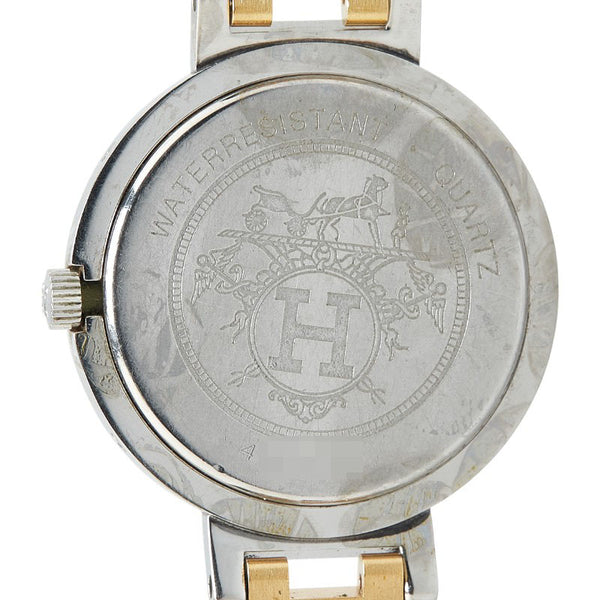 エルメス クリッパー 腕時計 クオーツ ゴールド文字盤 ステンレススチール メッキ メンズ HERMES 【中古】