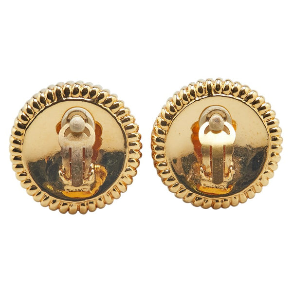 シャネル イヤリング ゴールド ブラック メッキ フェイクパール レディース CHANEL 【中古】