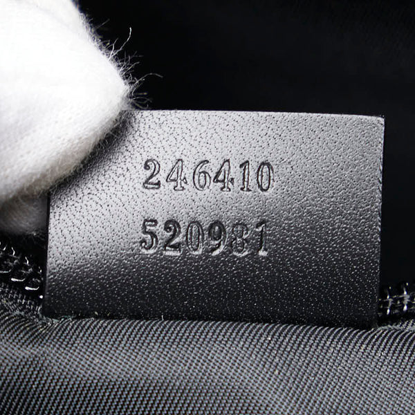 グッチ グッチシマ シェリーライン ハンドバッグ ビジネスバッグ 246410 ブラック レザー キャンバス メンズ GUCCI 【中古】